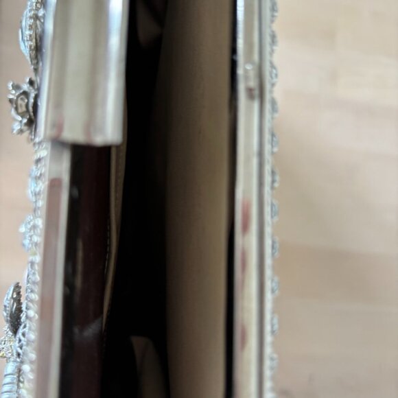 Gorgeous Upcycled/ Restored XL Vintage Leather Handbag with Silver Embellishment - Picture 4 of 6